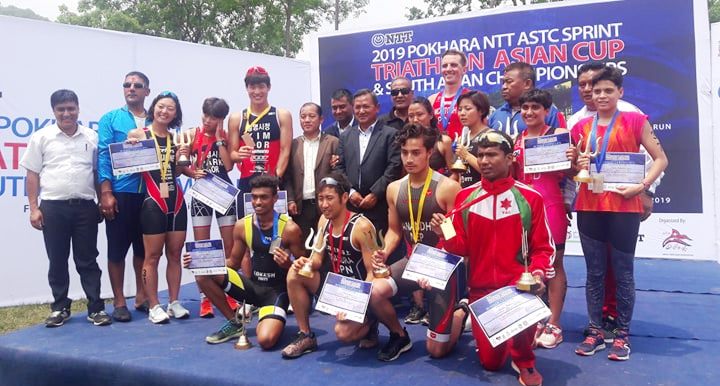 प्रथम एशियन कप ट्राईयाथलन च्याम्पियनसिपको स्वर्ण जापानका माकोतोलाई :