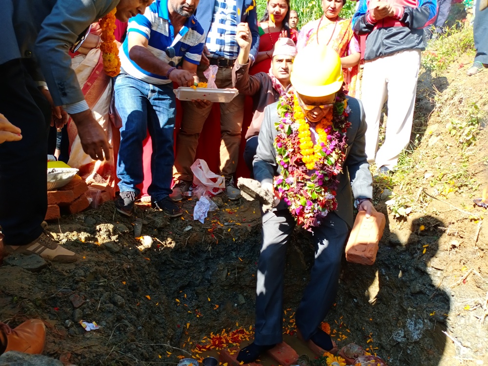 पोखरा १९ भोटीखोला पुलको शिलान्यास