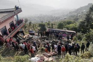 कास्कीको अन्नपूर्ण गाउँपालिका–३ पाउदुरमा बस दुर्घटना, बस चालकको मृत्यु