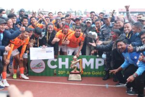 इतिहास रच्दै एफिएफले जित्यो २० औँ संस्करणको आहारारा गोल्डकप फुटबल प्रतियोगीता, टाईब्रेकरमा मनाङ ५–४ ले पराजित