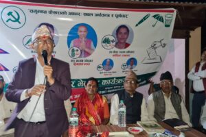 पुम्दीकोटसम्म पुग्ने बाटोको स्तरोन्नती गर्ने गठबन्धनका उमेदवारको प्रतिवद्धता