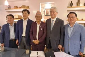 कोरियाली सांसदहरुको टोलीद्धारा महानगर प्रमुख आचार्यसँग शिष्टाचार भेटवार्ता