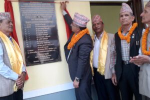 राधाकृष्ण गुरुकुल संस्कृत विद्यालयको ४ कोठे भवन उद्धघाटन