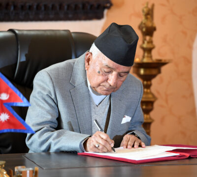 राष्ट्रपति पौडेलको आह्वानमा प्रधानमन्त्री सहित दिउँसो ४ बजे सार्वदलीय बैठक बस्दै