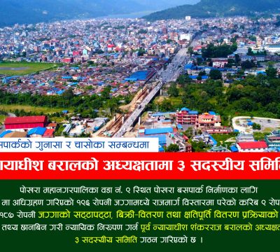 पोखरा बसपार्कको सत्य तथ्य छानबिन गरी न्यायिक निरूपण गर्न पूर्व न्यायाधीश बरालको अध्यक्षतामा समिति गठन